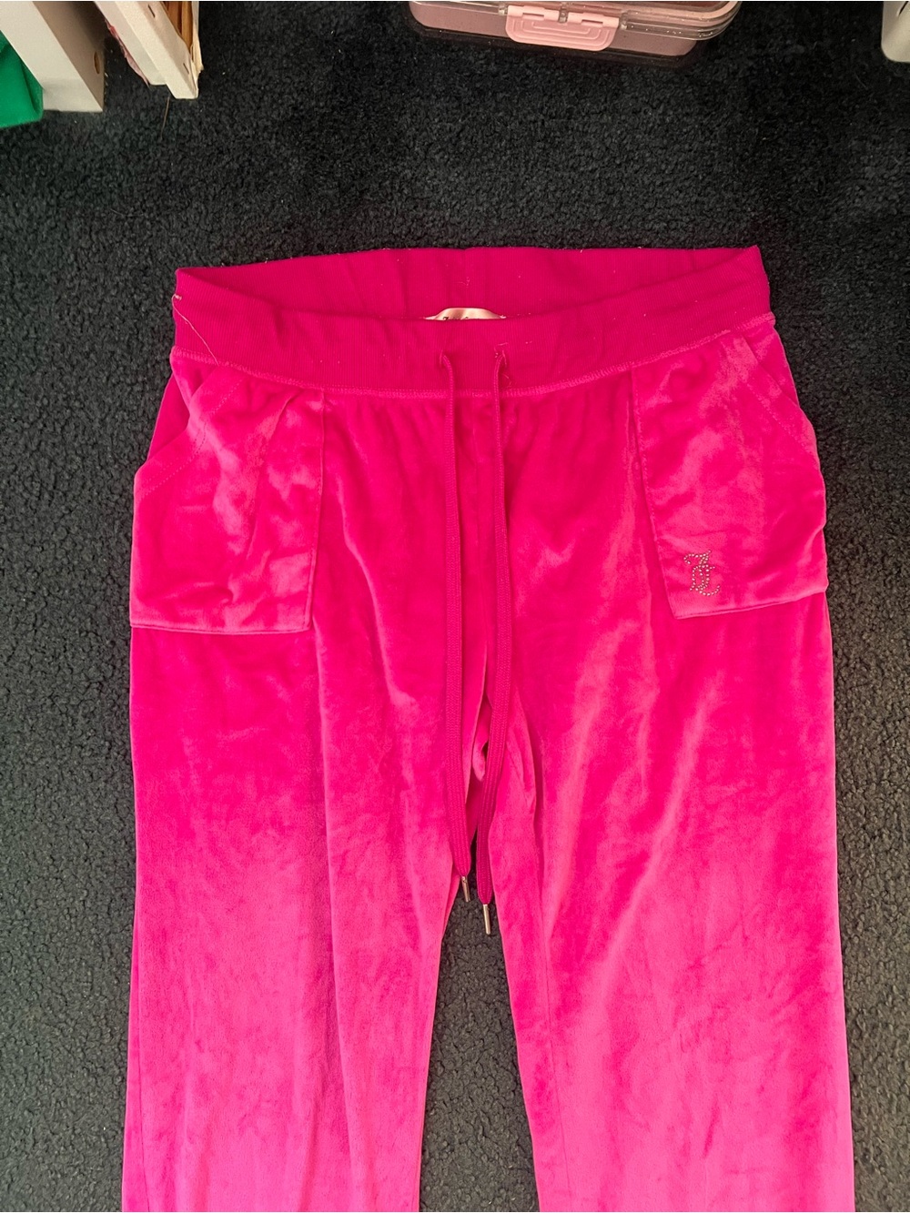 Juicy Couture Bright Hot Pink Velour Joggers